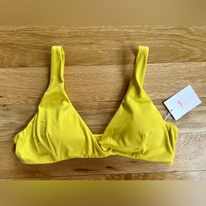 Andie Swim The Belmar Top, Glossy Eco Nylon, Honeysuckle, Medium NWT